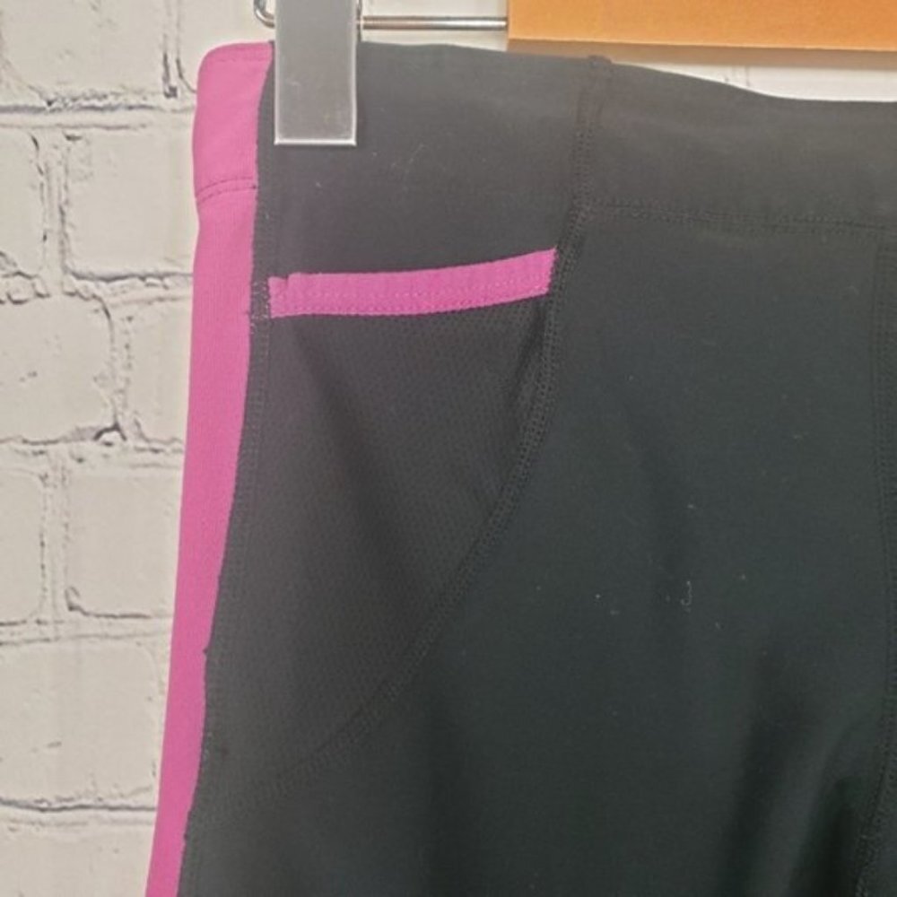 Nike Black Pink Running Tights Leggings Gym Yoga Activewear Workout Athletic - Picture 5 of 12